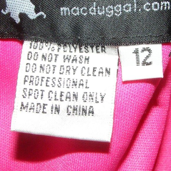 MAC DUGGAL Dress, 12, Bold Pink, Statement Shoulder/Ruffle, Asymmetrical - Picture 9 of 10